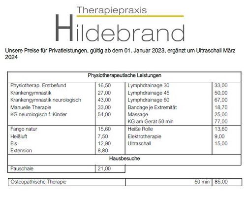 Preise und Leistungen als PDF Preise und Leistungen als PDF