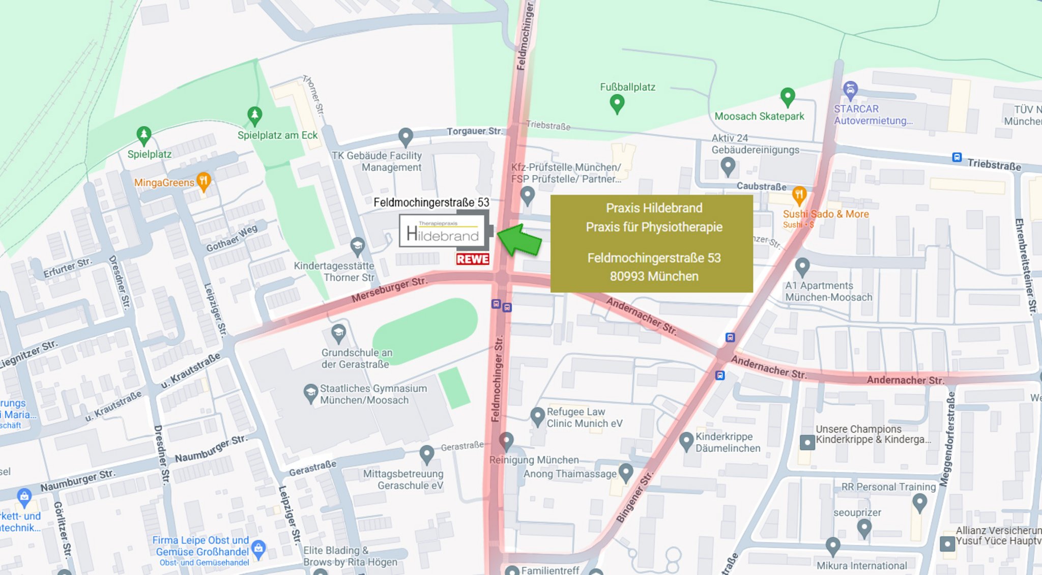 Praxis für Physiotherapie, Feldmochingerstraße 53, 80993 München